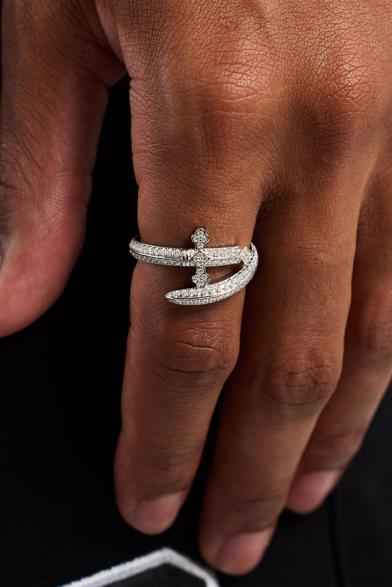 925 CZ Kreuz Wickelring